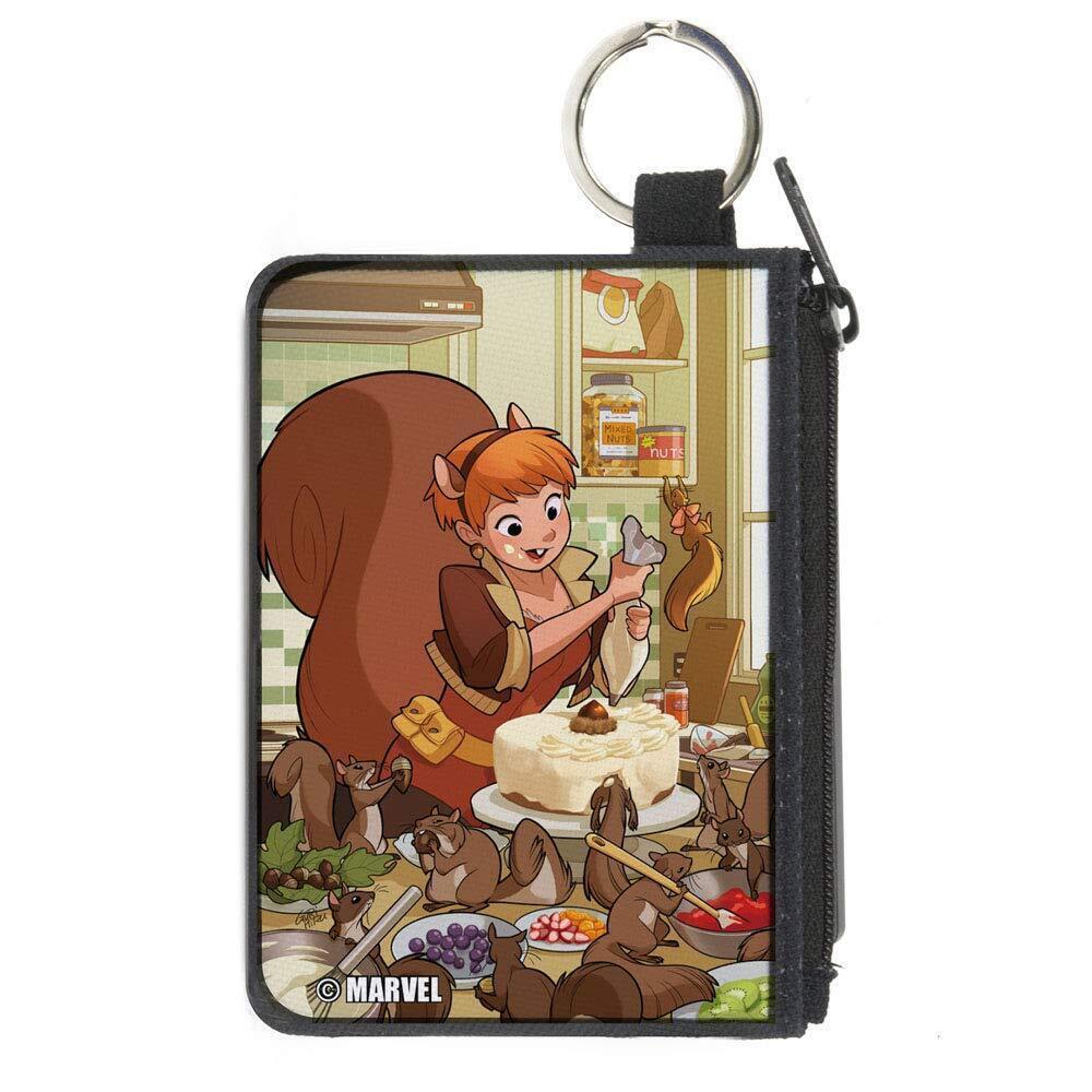 2648 Junior's Canvas Coin Purse Squirrel Girl, Multicolor, 4.25" x 3.25"